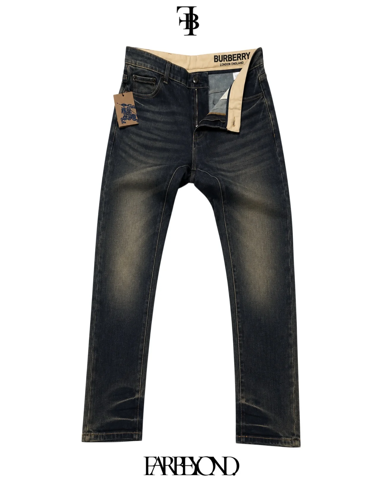 Burberry London England - Straight-Fit Denim Jeans - Dark Grey Wash