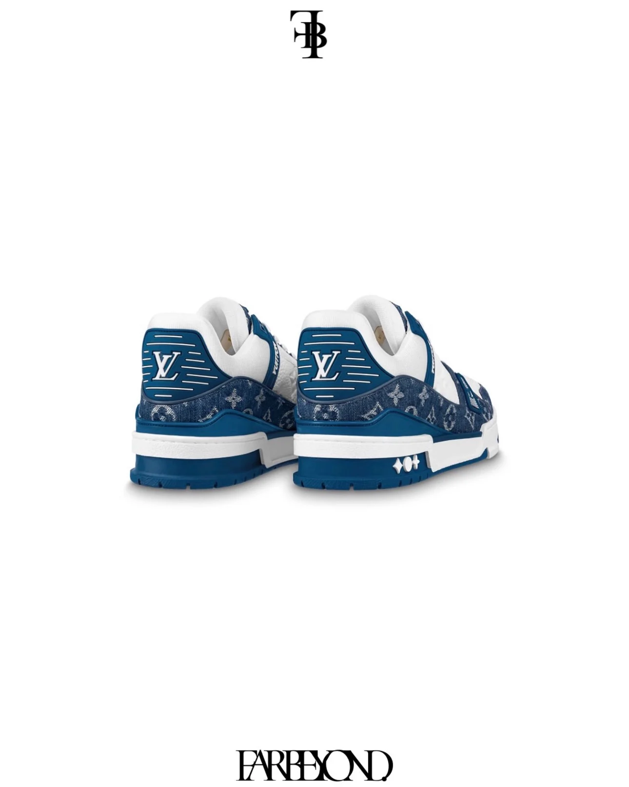 Louis Vuitton Denim Trainer Sneaker - Black - Image 5