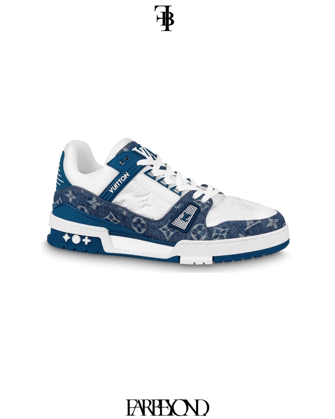 Louis Vuitton Denim Trainer Sneaker - Black - Image 3
