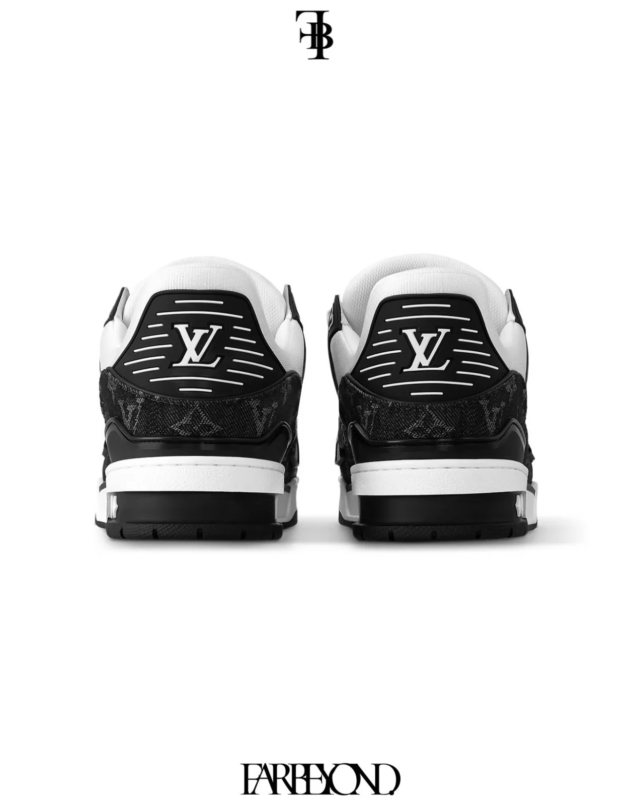 Louis Vuitton Denim Trainer Sneaker - Black - Image 4