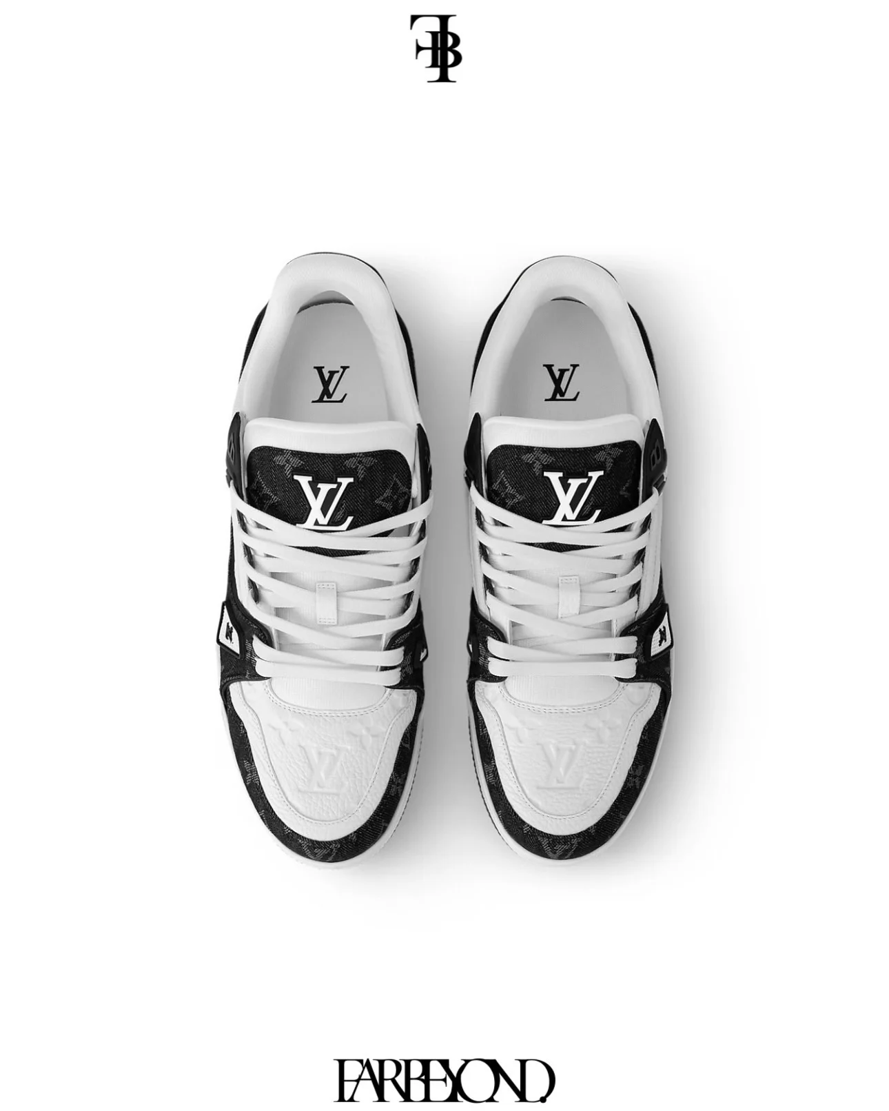 Louis Vuitton Denim Trainer Sneaker - Black - Image 2