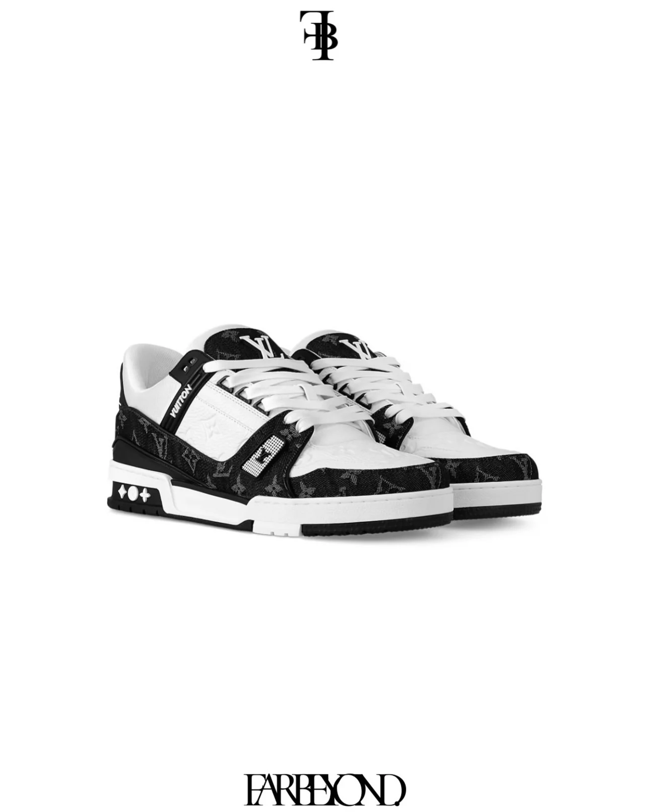 Louis Vuitton Denim Trainer Sneaker - Black - Image 6