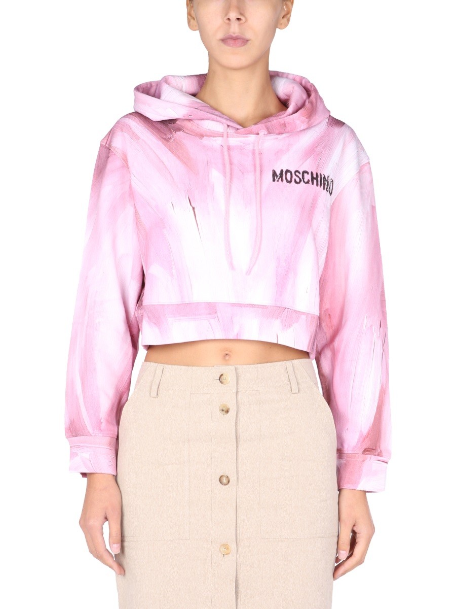 "ART THEME" CROPPED SWEATSHIRT