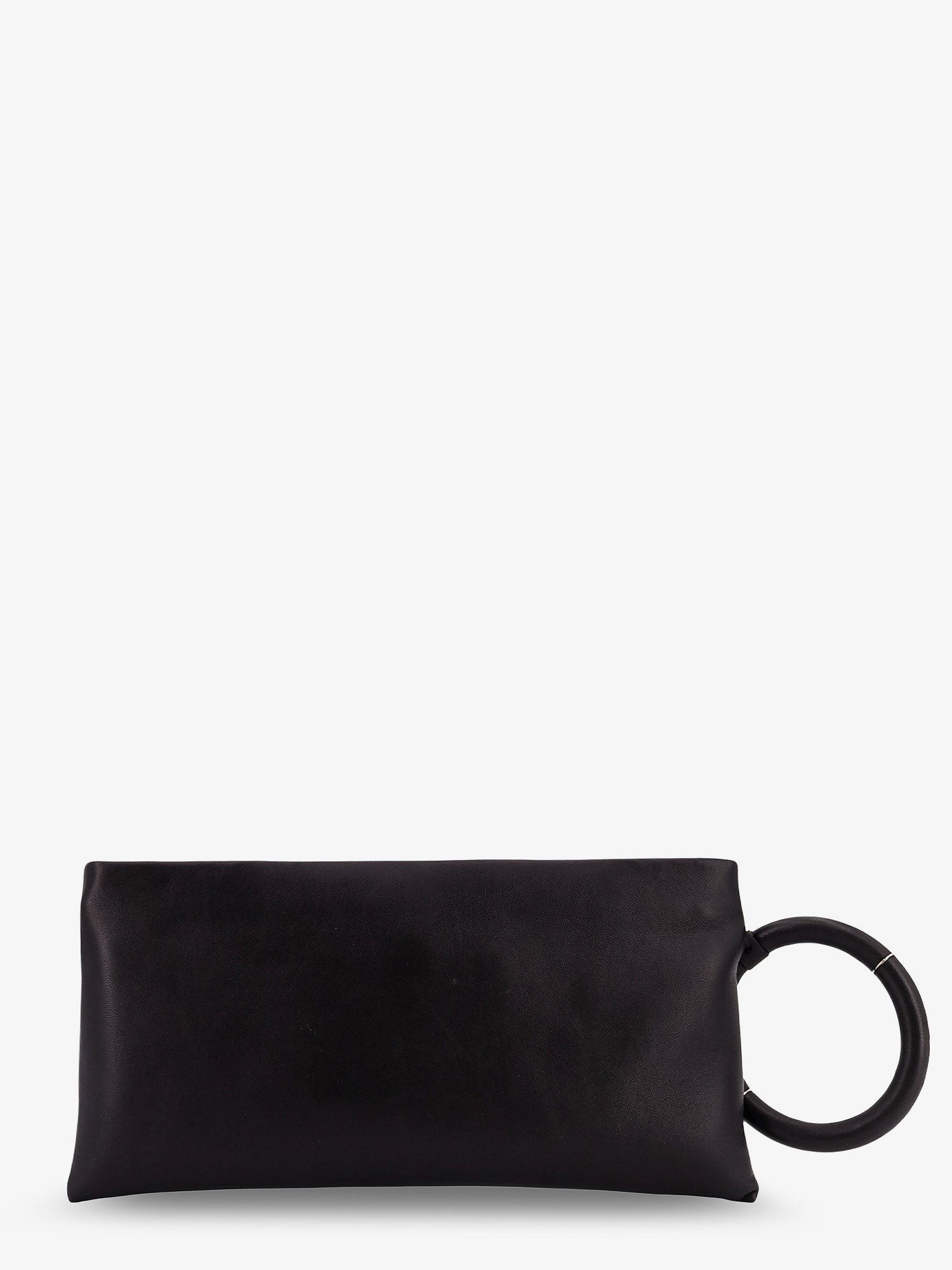Aura leather clutch bag with lettering logo on the front - Image 3