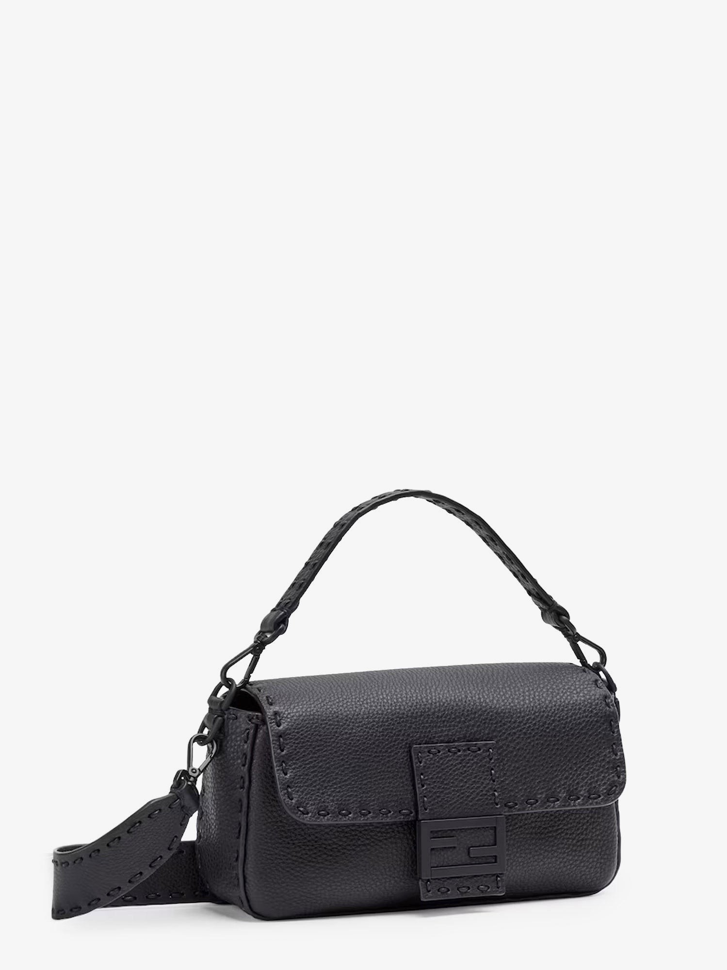 Baguette leather shoulder bag with Selleria stitchings - Image 4
