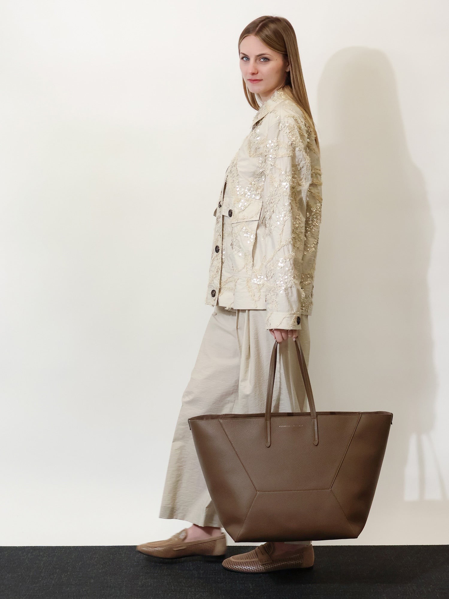BC Duo hammered leather handbag - Image 2