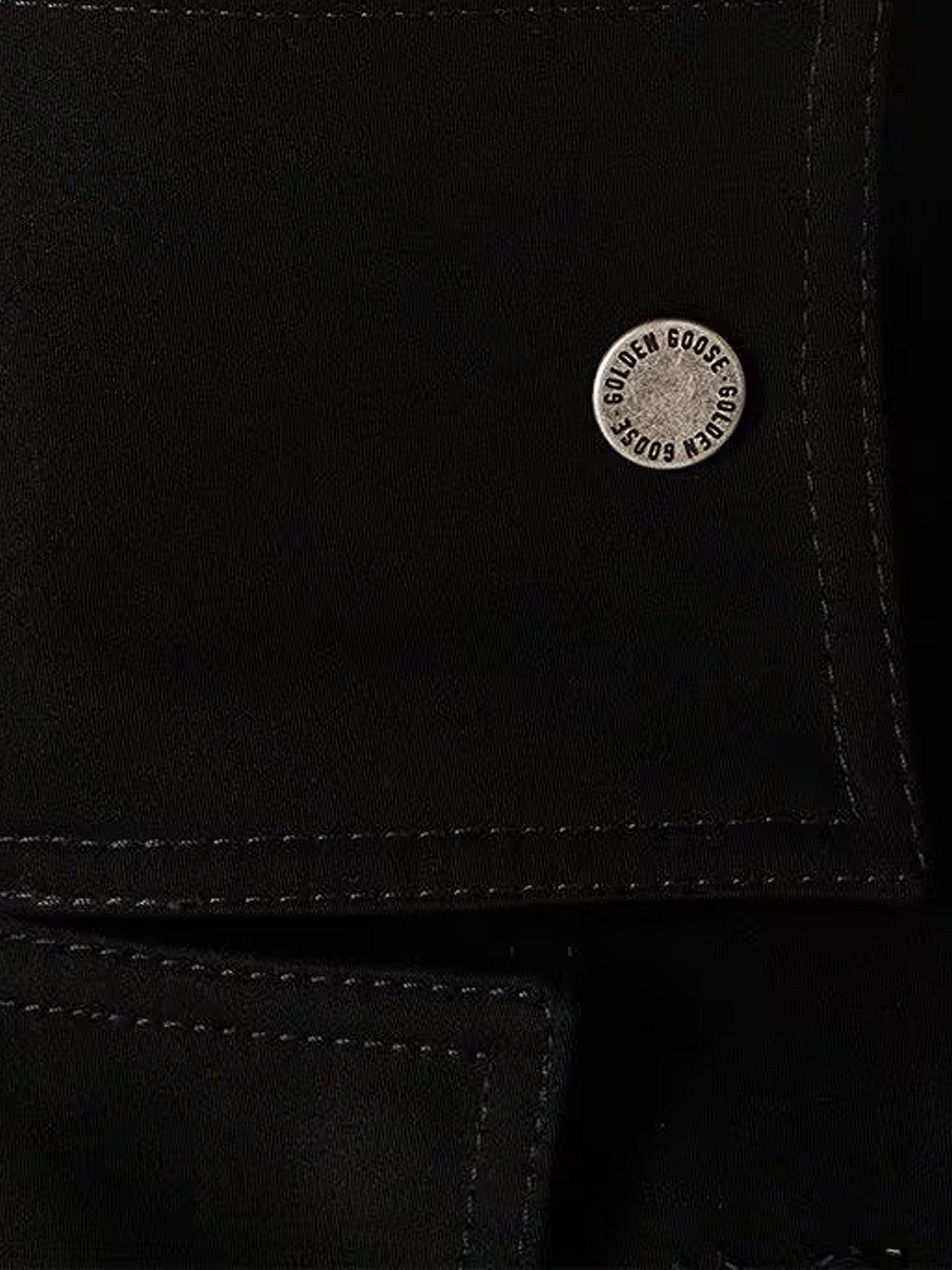 Black denim jacket with floral details in sequins and crystals - Image 5