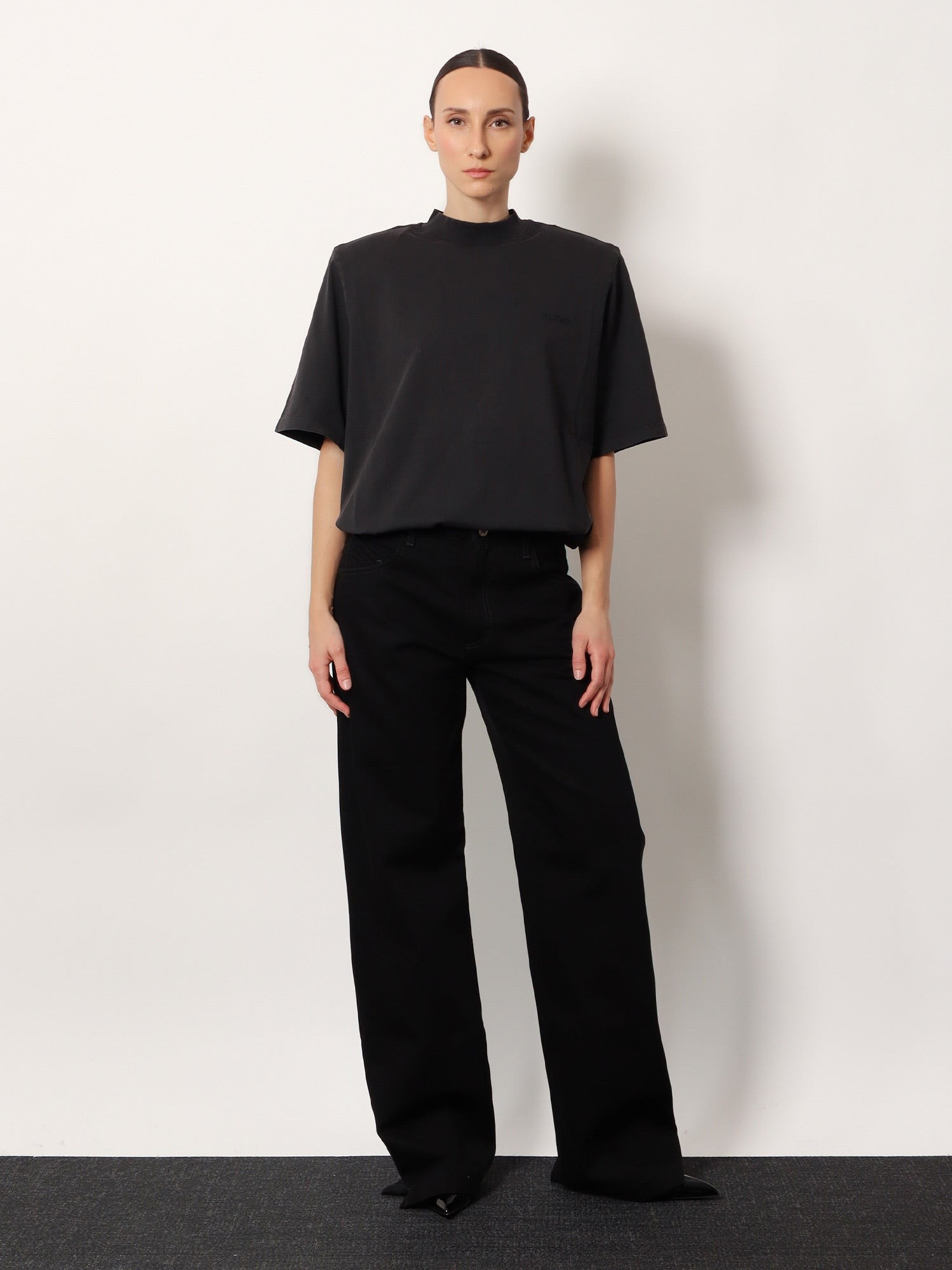 Black denim trousers - Image 2