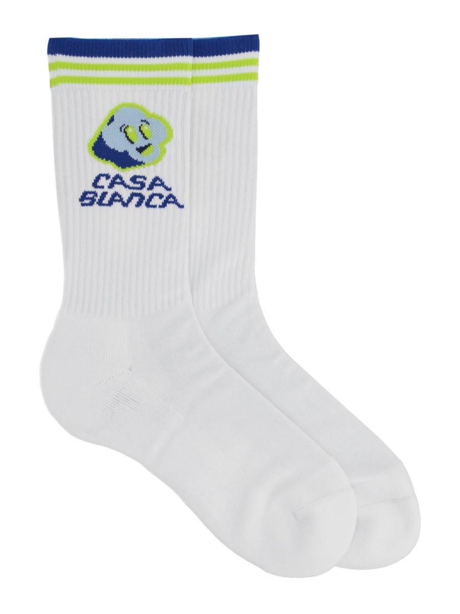 "BLUE CC SMILE" SOCKS