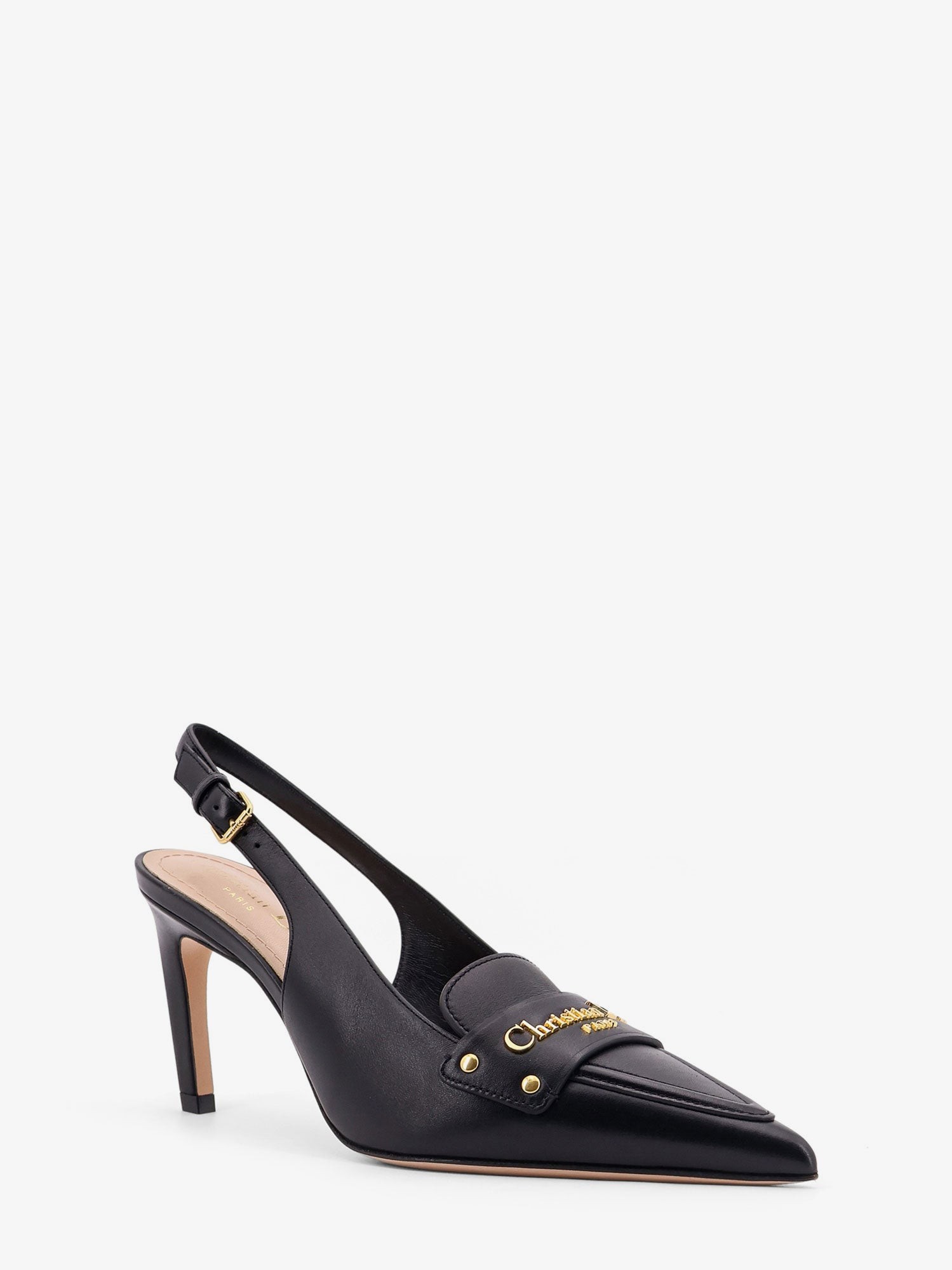 Boy leather decolleté slingback - Image 2
