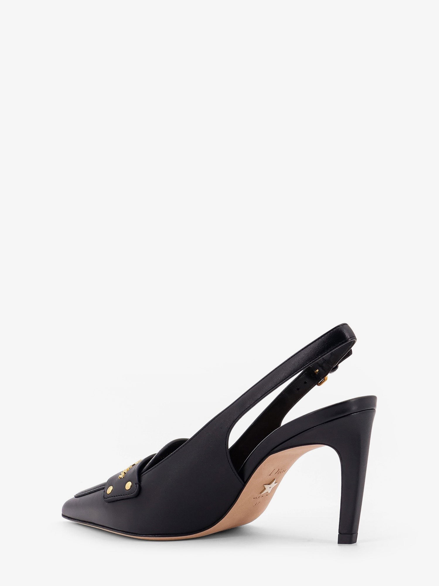 Boy leather decolleté slingback - Image 3