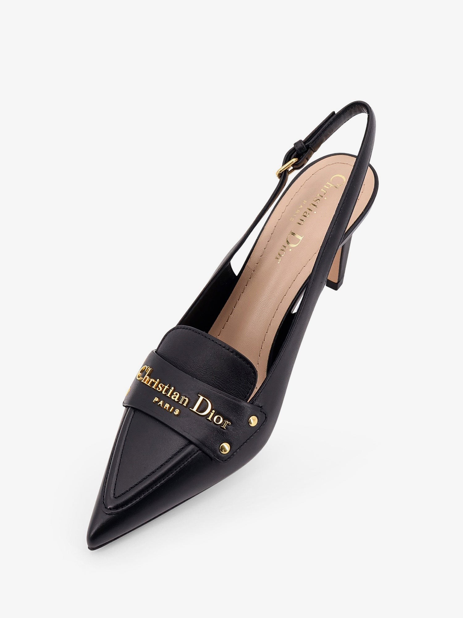Boy leather decolleté slingback - Image 4