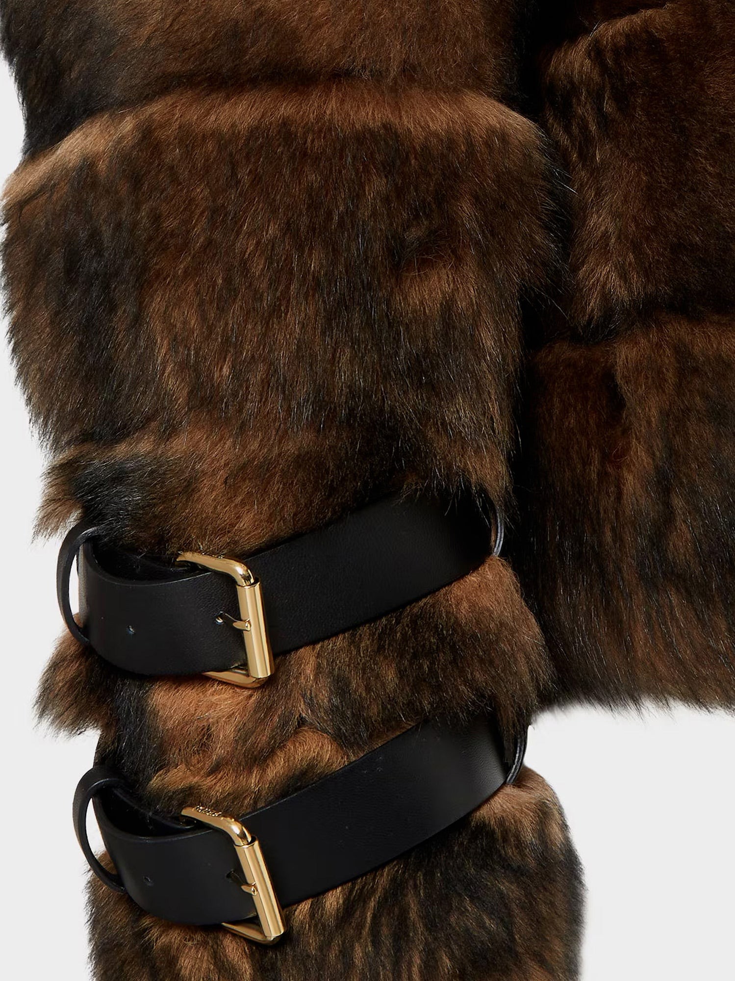 Brown backed sheepskin and nappa jacket - Image 5