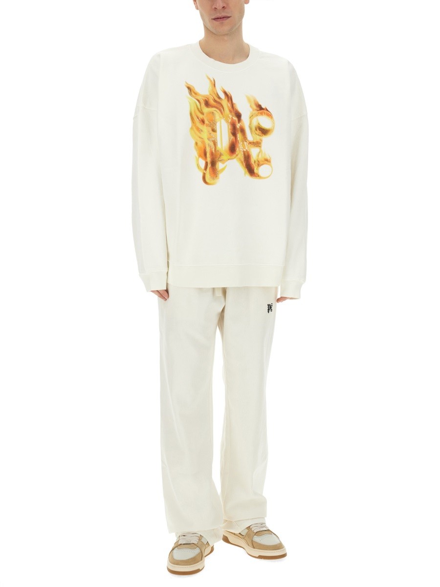 "BURNING MONOGRAM" PRINT SWEATSHIRT - Image 2