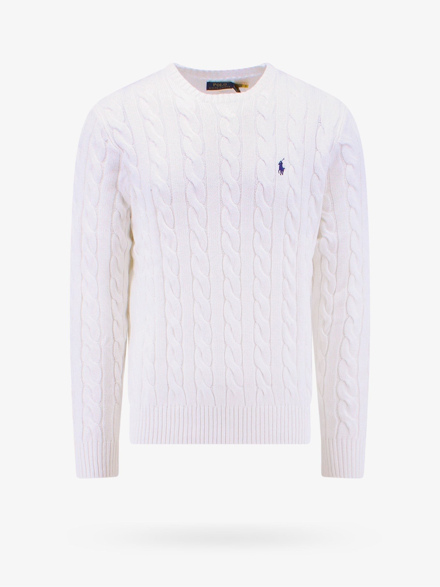Cable knit sweater with iconic embroidery
