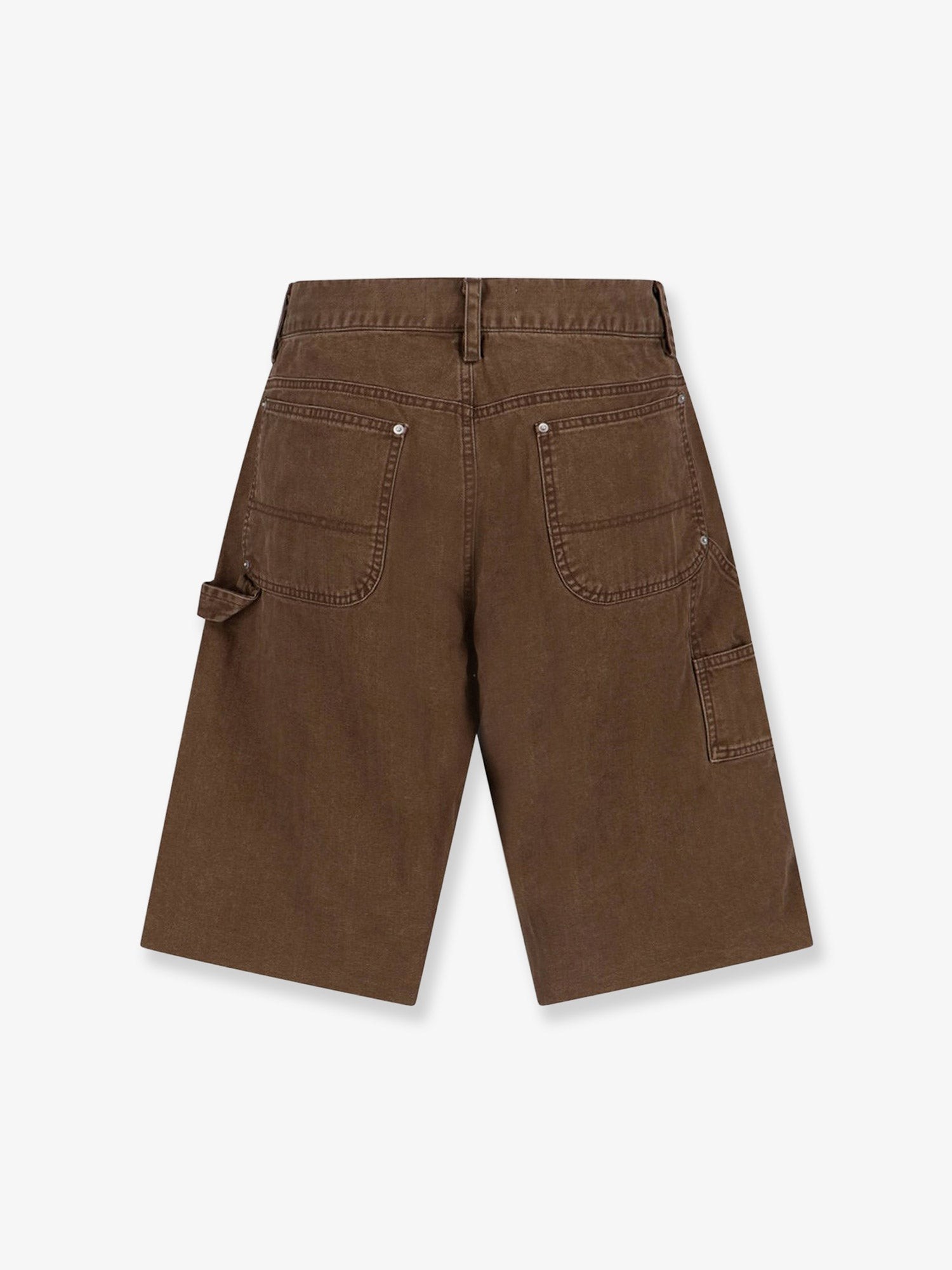 Cargo cotton bermuda shorts with distressed effect - Image 2