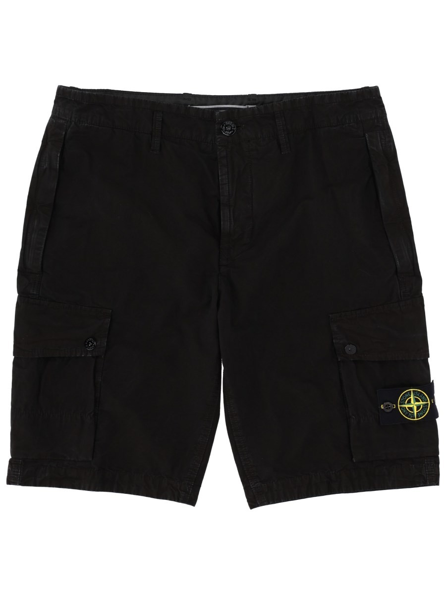 CARGO SHORTS WITH LOGO PATCH
