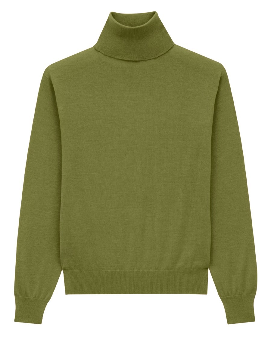 CASHMERE, WOOL AND SILK TURTLENECK