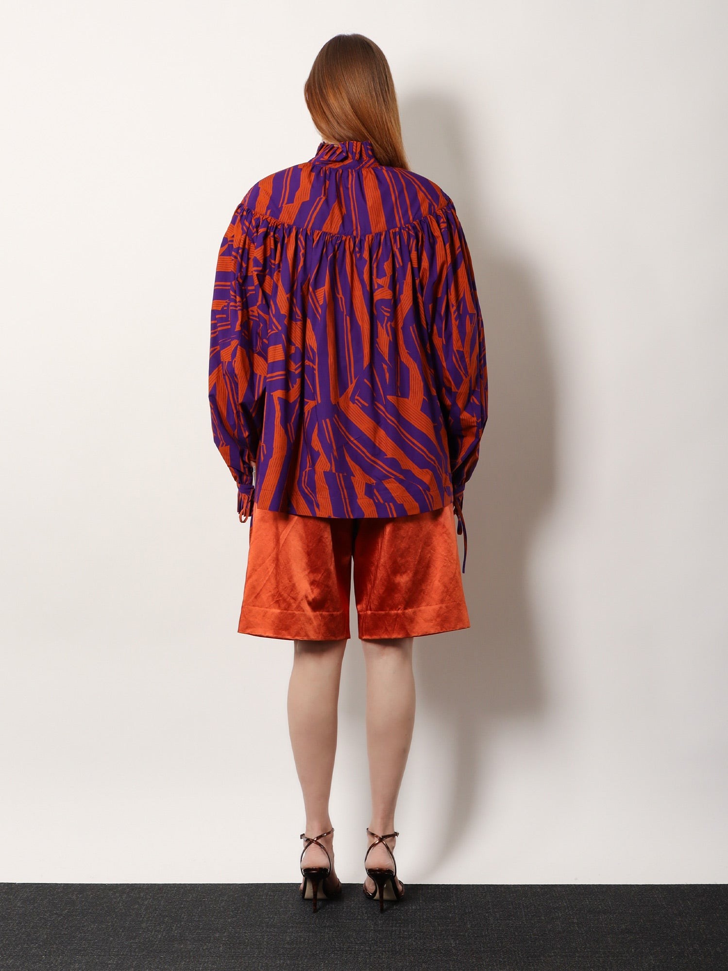 Catya cotton shirt with Crushed Stripe print - Image 2