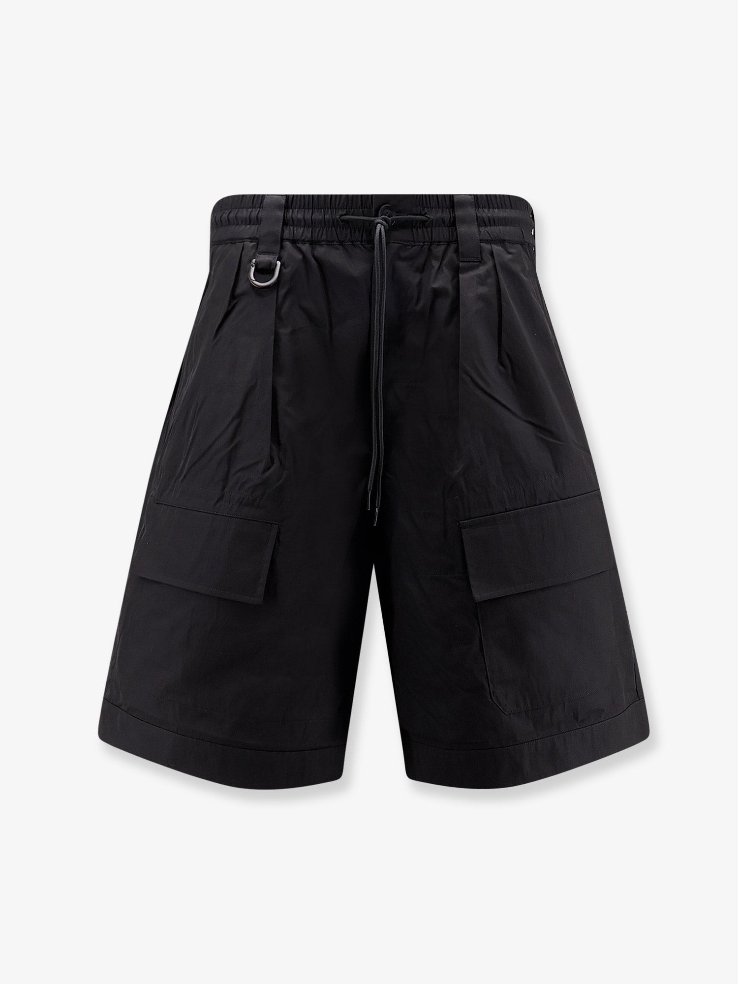 Cotton blend cargo bermuda shorts