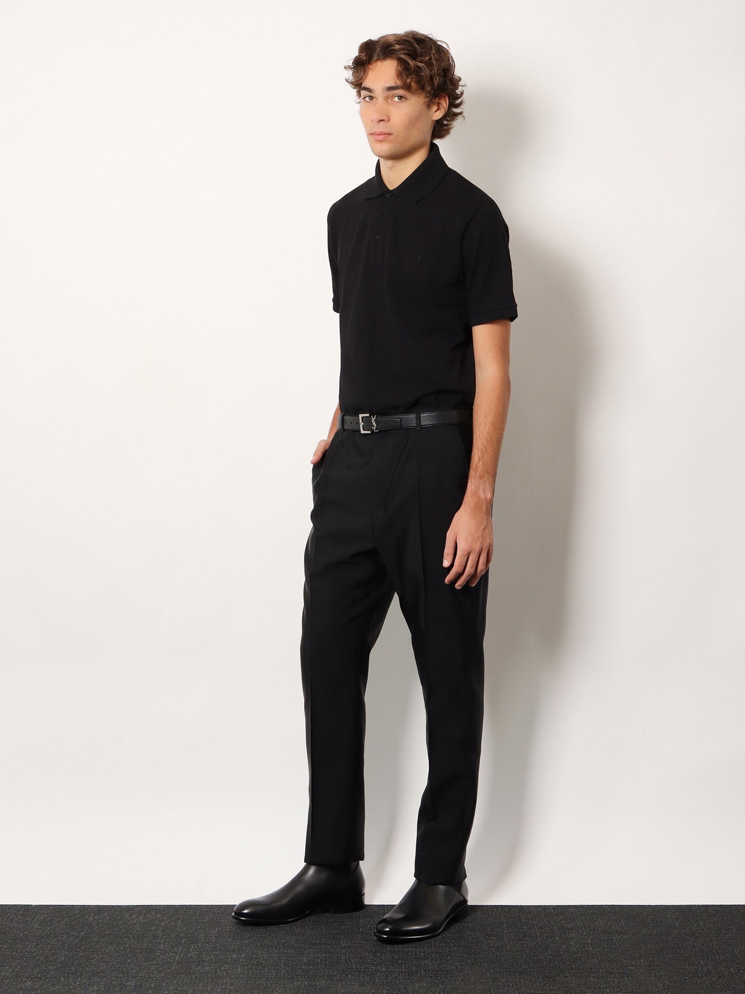Cotton blend polo shirt with Cassandre embroidery - Image 2