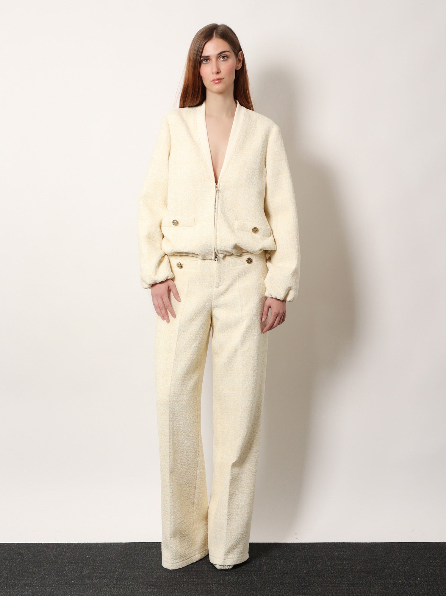 Cotton blend trousers with checked pattern - Image 2