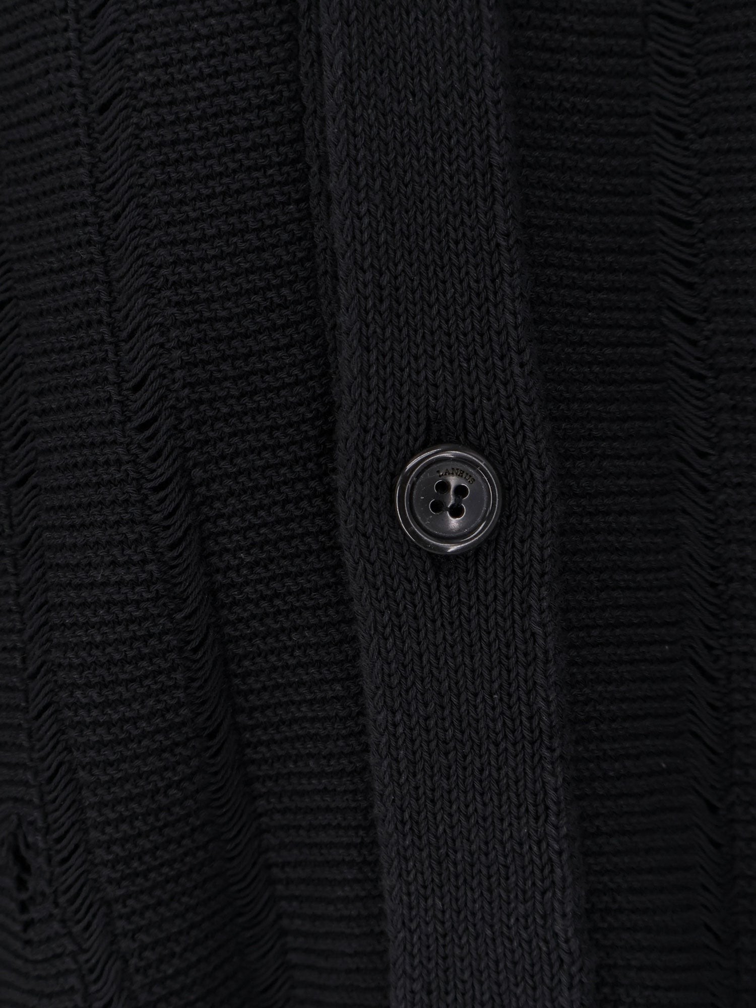 Cotton cardigan with destroyed effect - Image 3