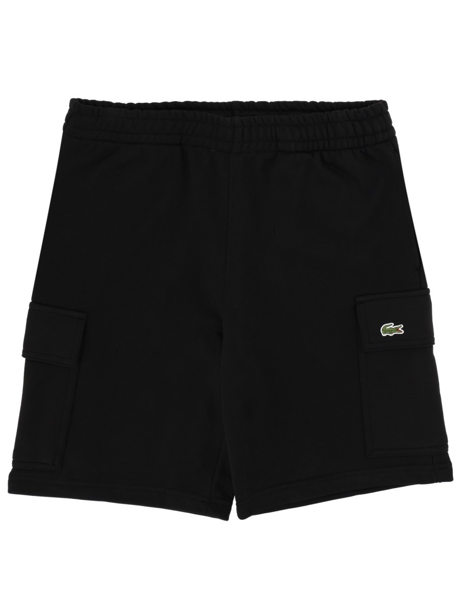 COTTON FLEECE CARGO SHORTS
