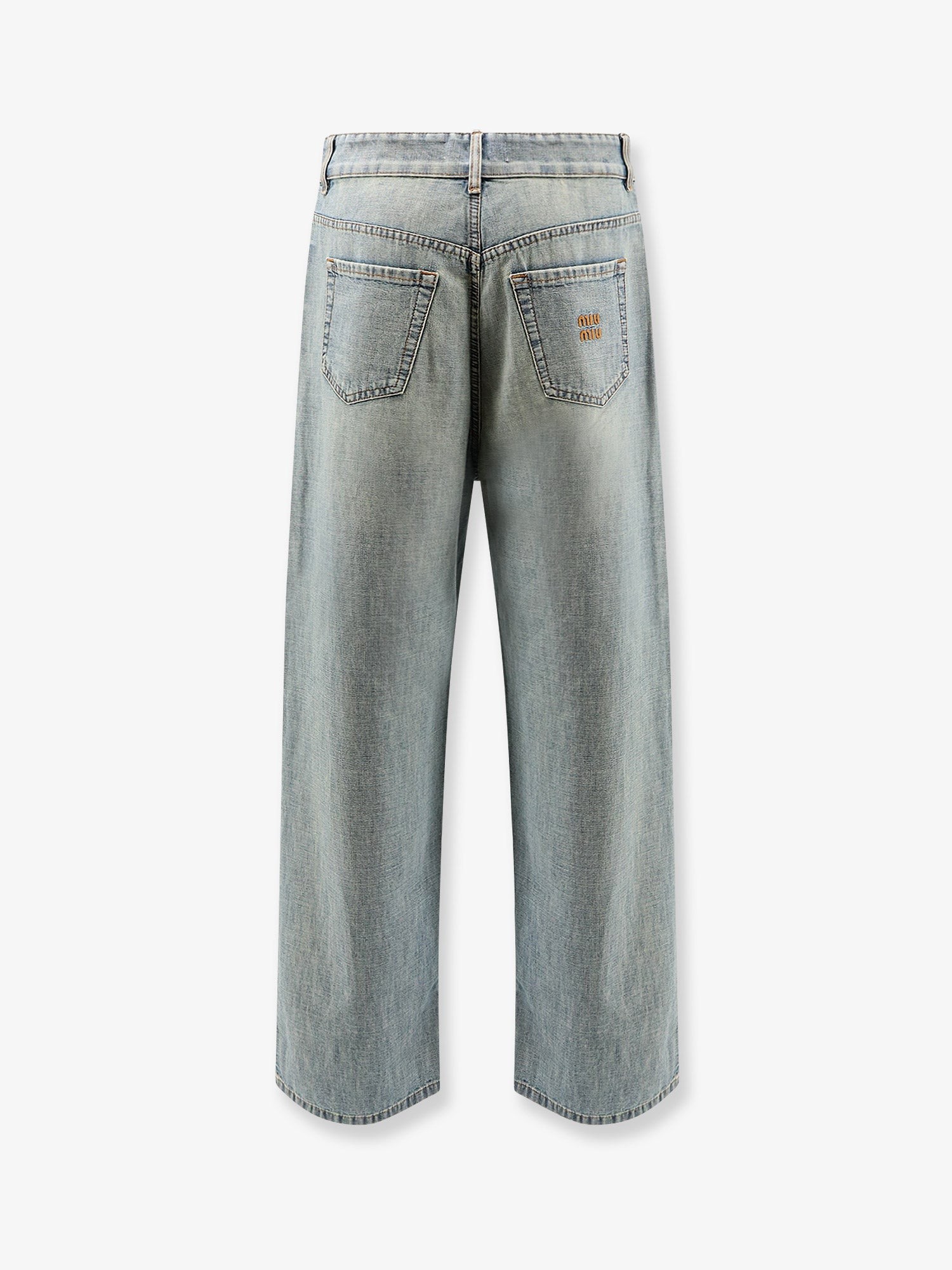 Cotton Jeans with Logo Lettering embroidery - Image 4