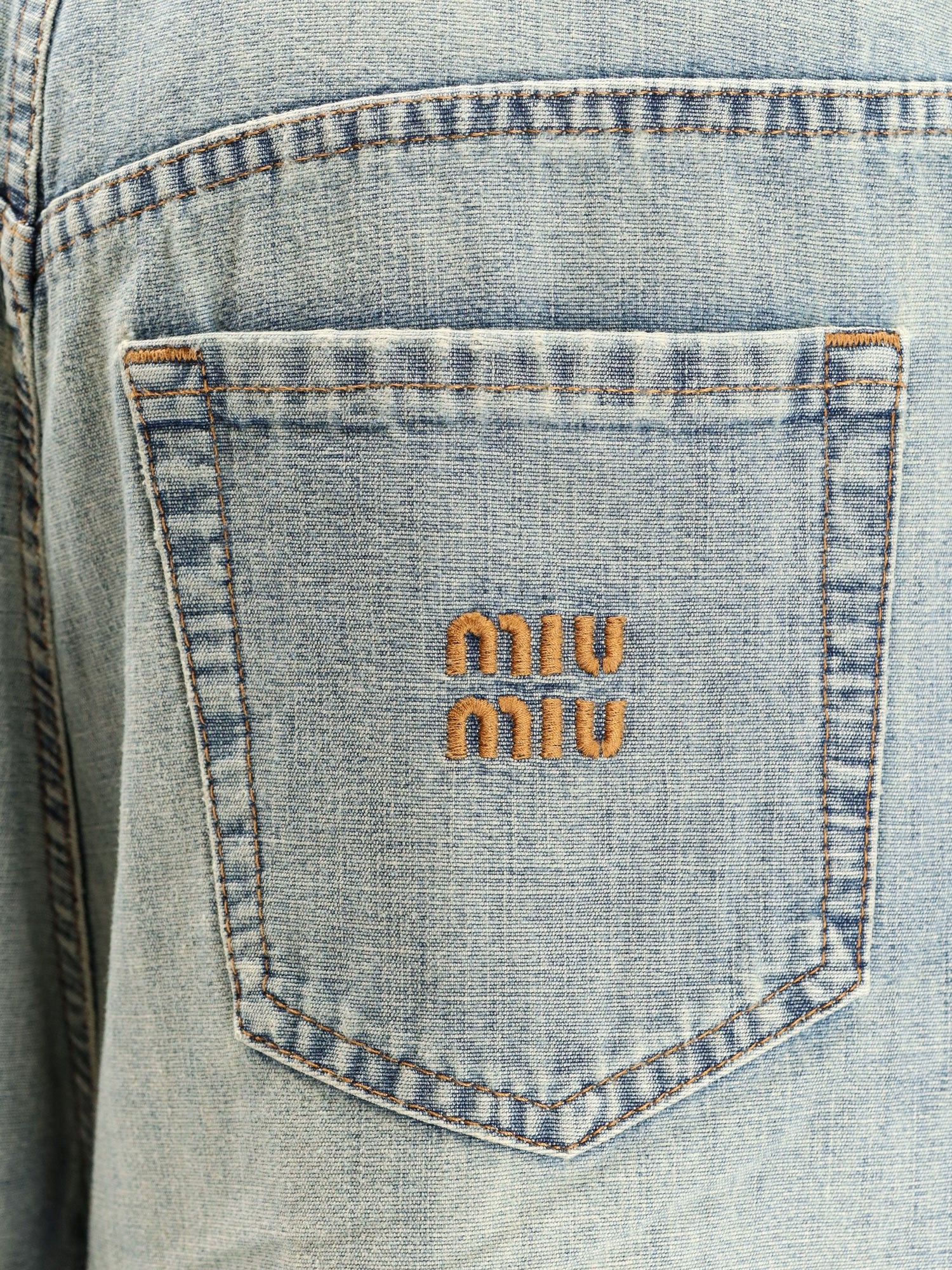 Cotton Jeans with Logo Lettering embroidery - Image 5