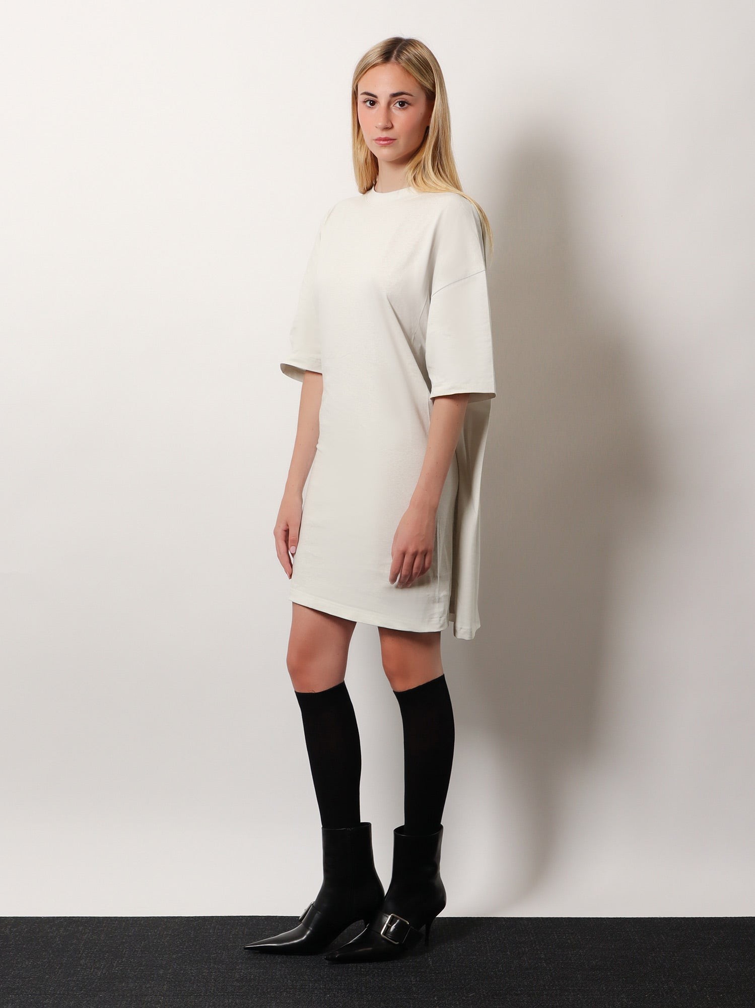 Cotton jersey Semi fitted short dress - Image 2
