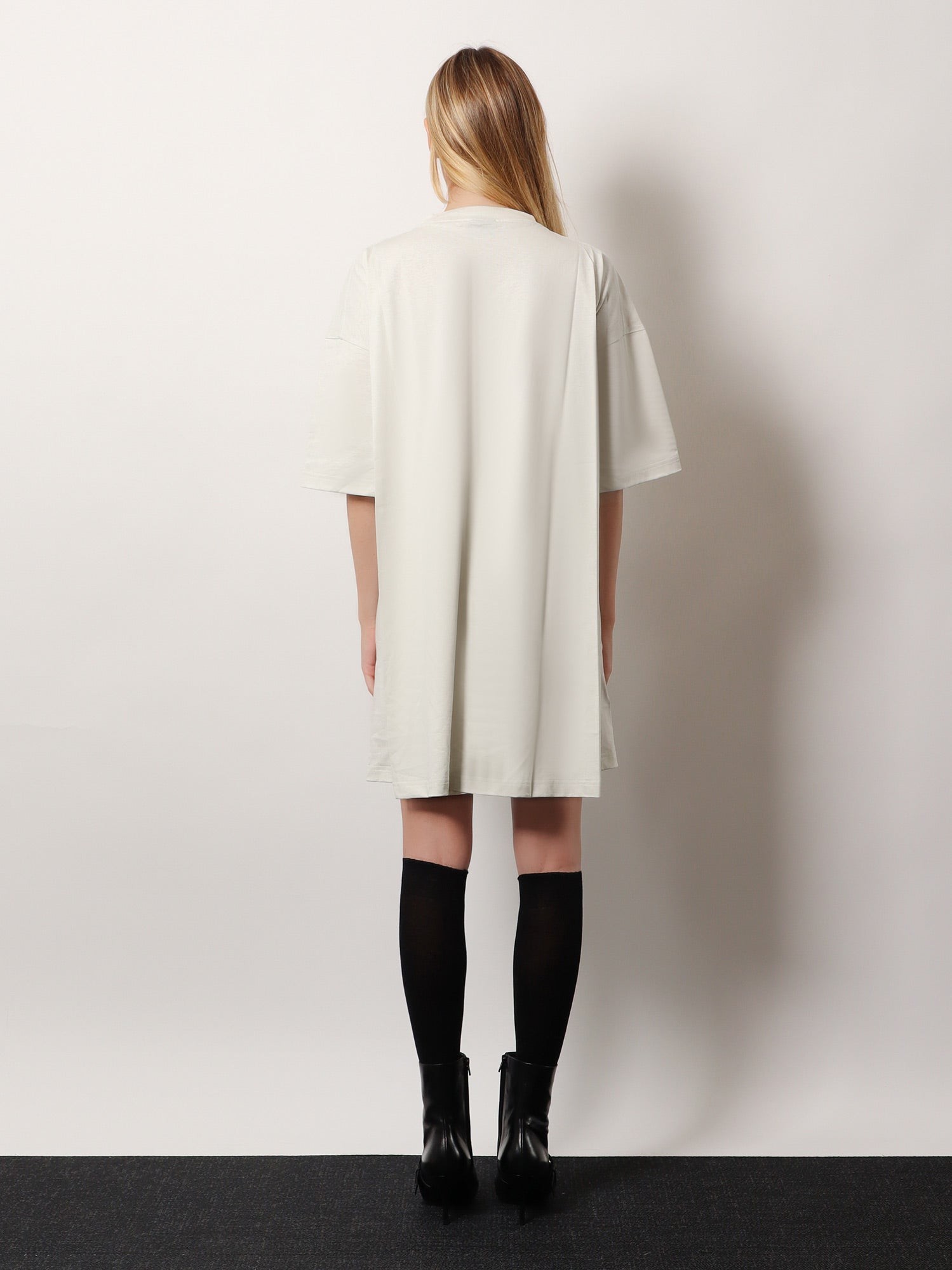 Cotton jersey Semi fitted short dress - Image 3