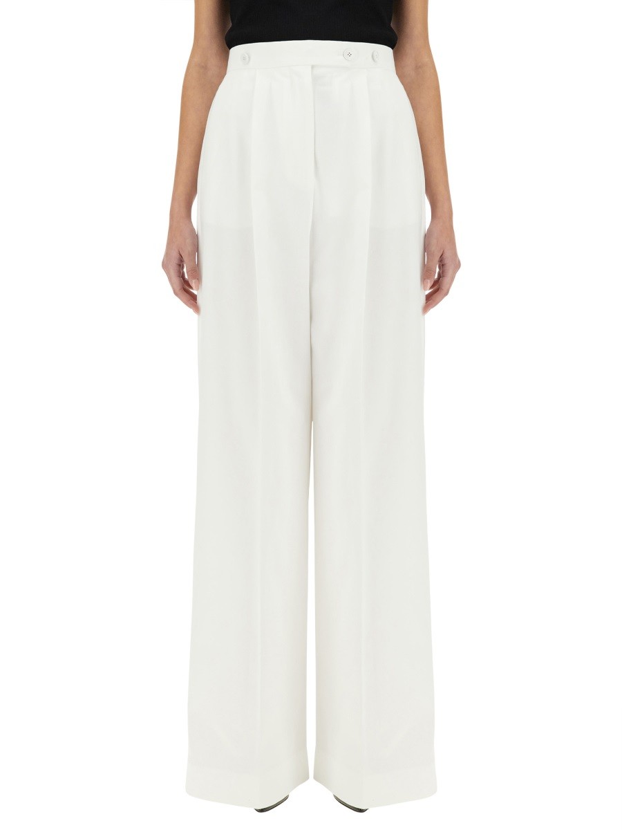 COTTON PLEATED PANTS