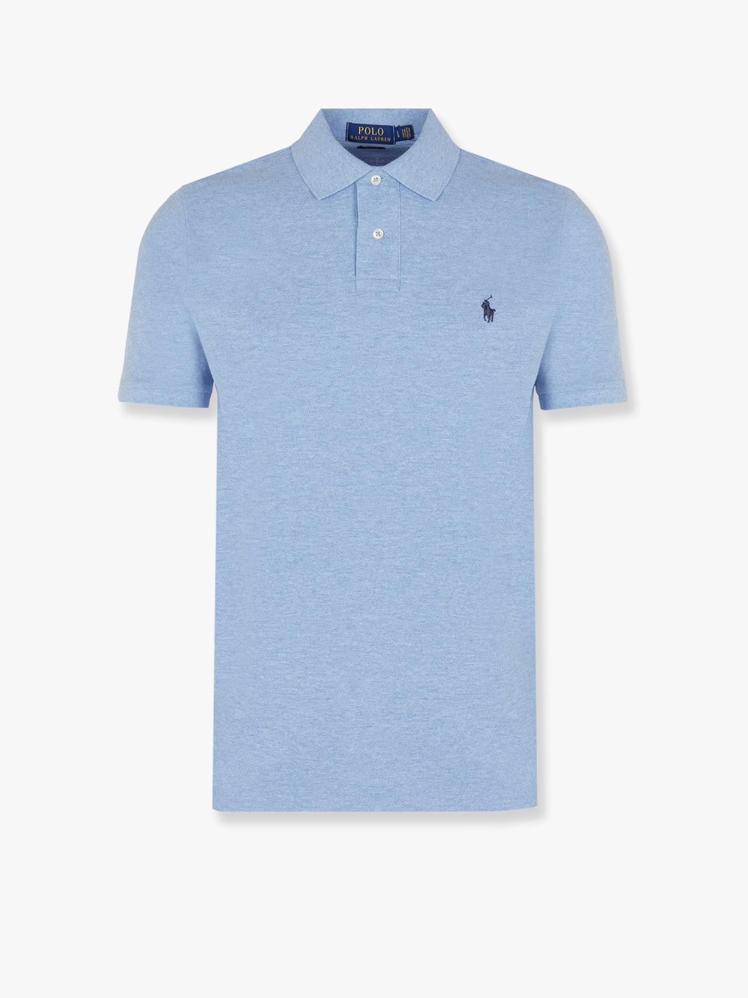 Cotton polo shirt with embroidered logo on the front