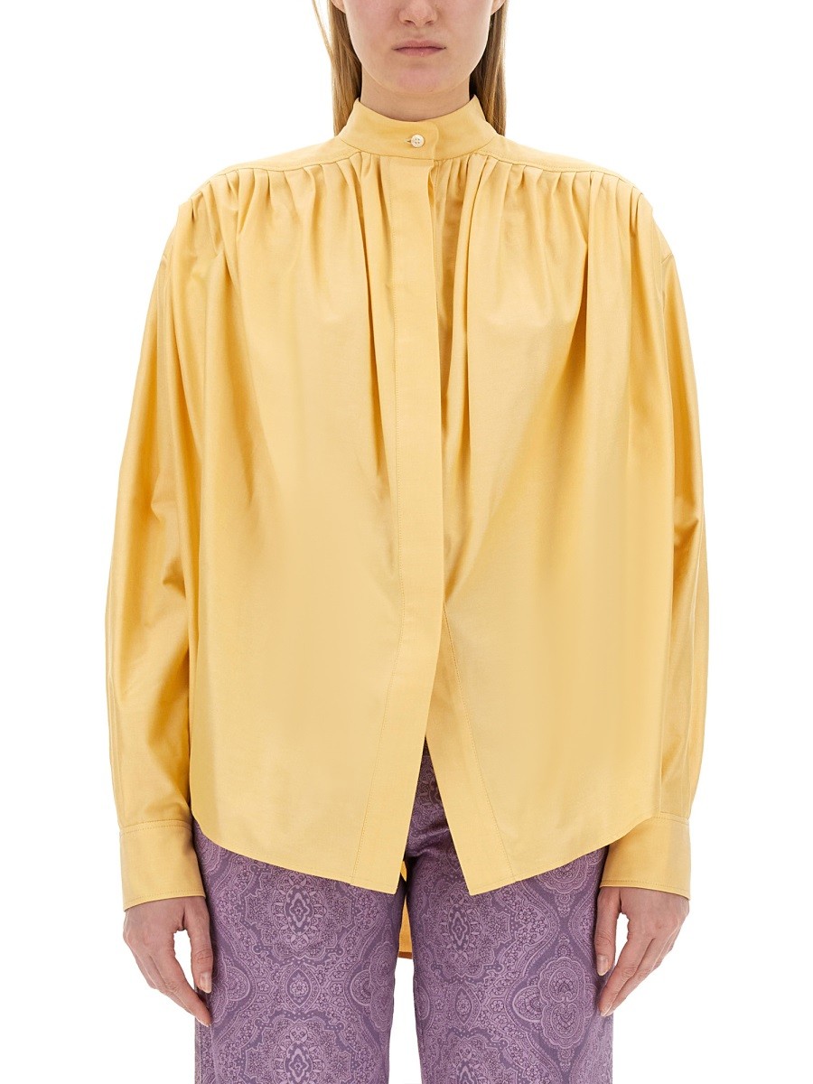 COTTON POPLIN BLOUSE