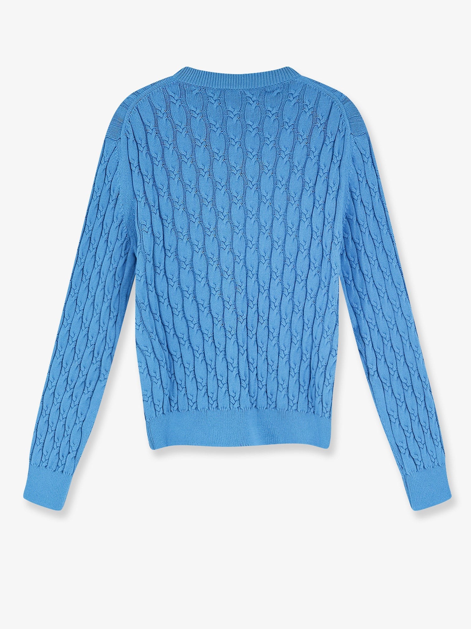 Cotton sweater with braided processing - Image 2