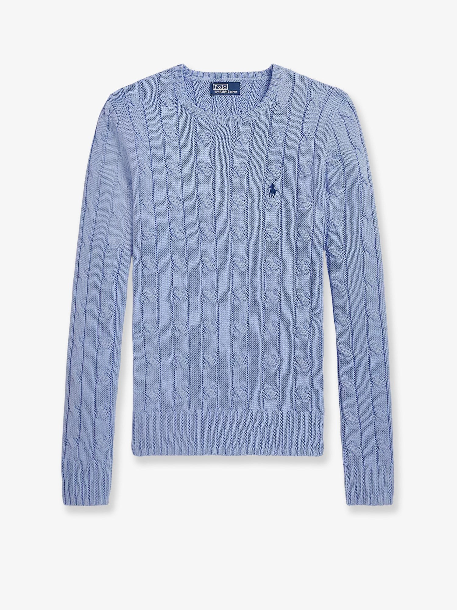Cotton sweater with embroidered logo on the front