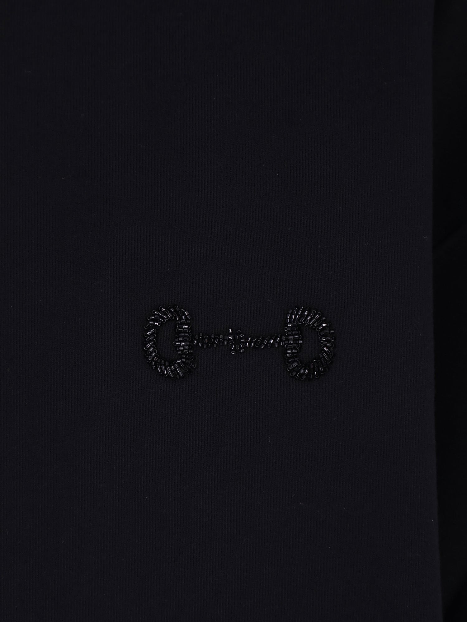 Cotton sweatshirt with beaded Horsebit detail - Image 3