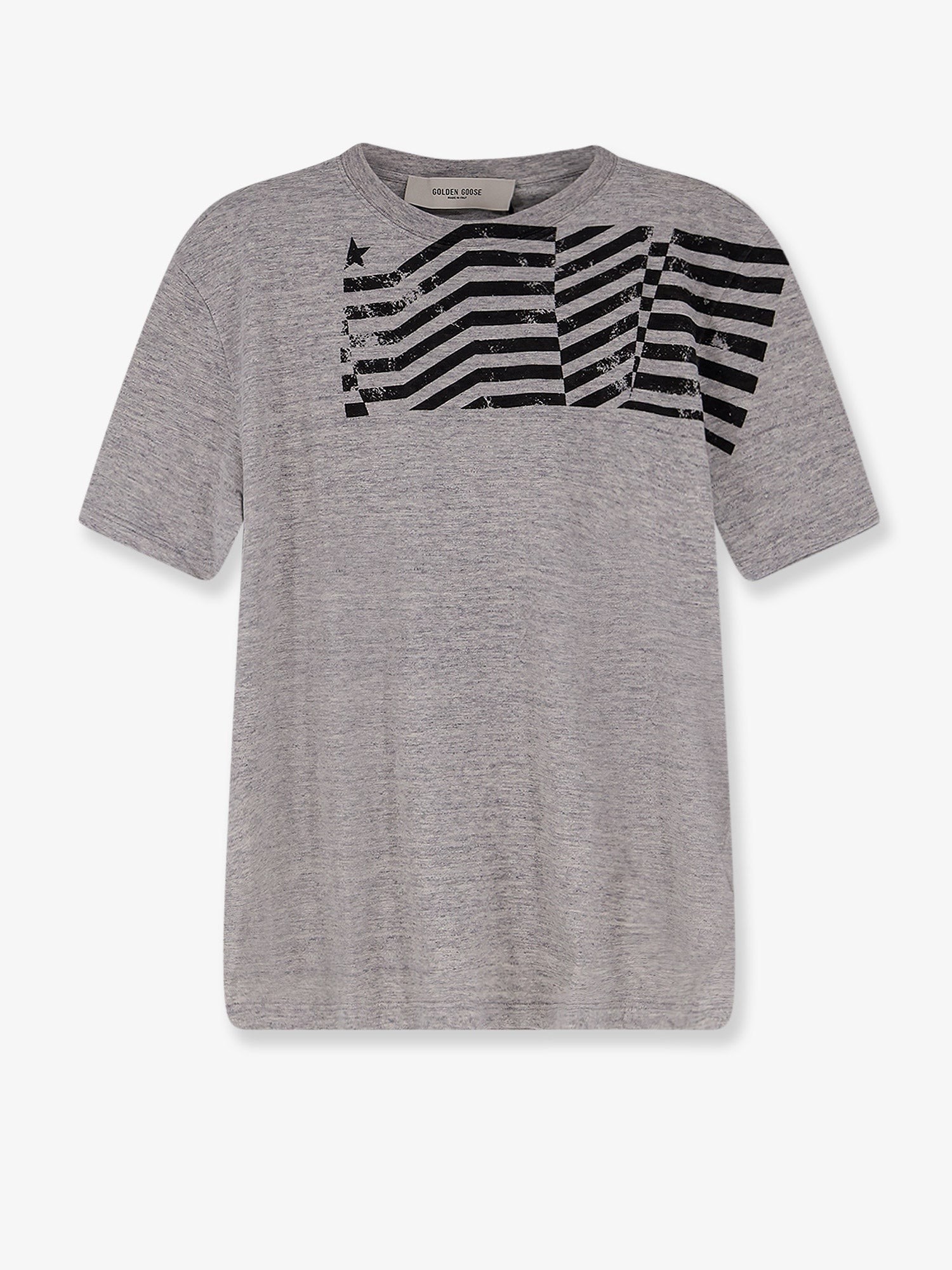 Cotton T-shirt with Flag print on the front
