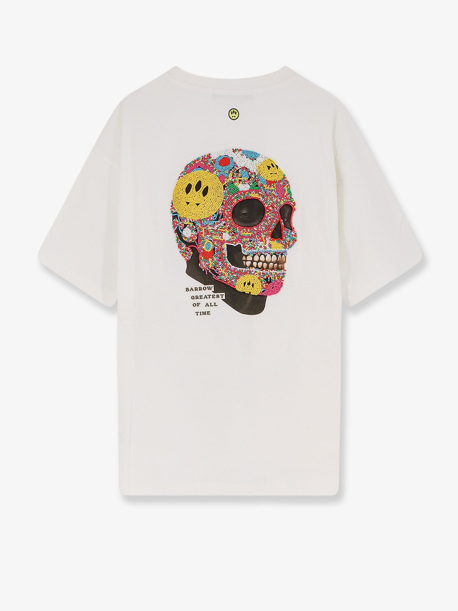 Cotton T-shirt with multicolored logo on the back - Image 2