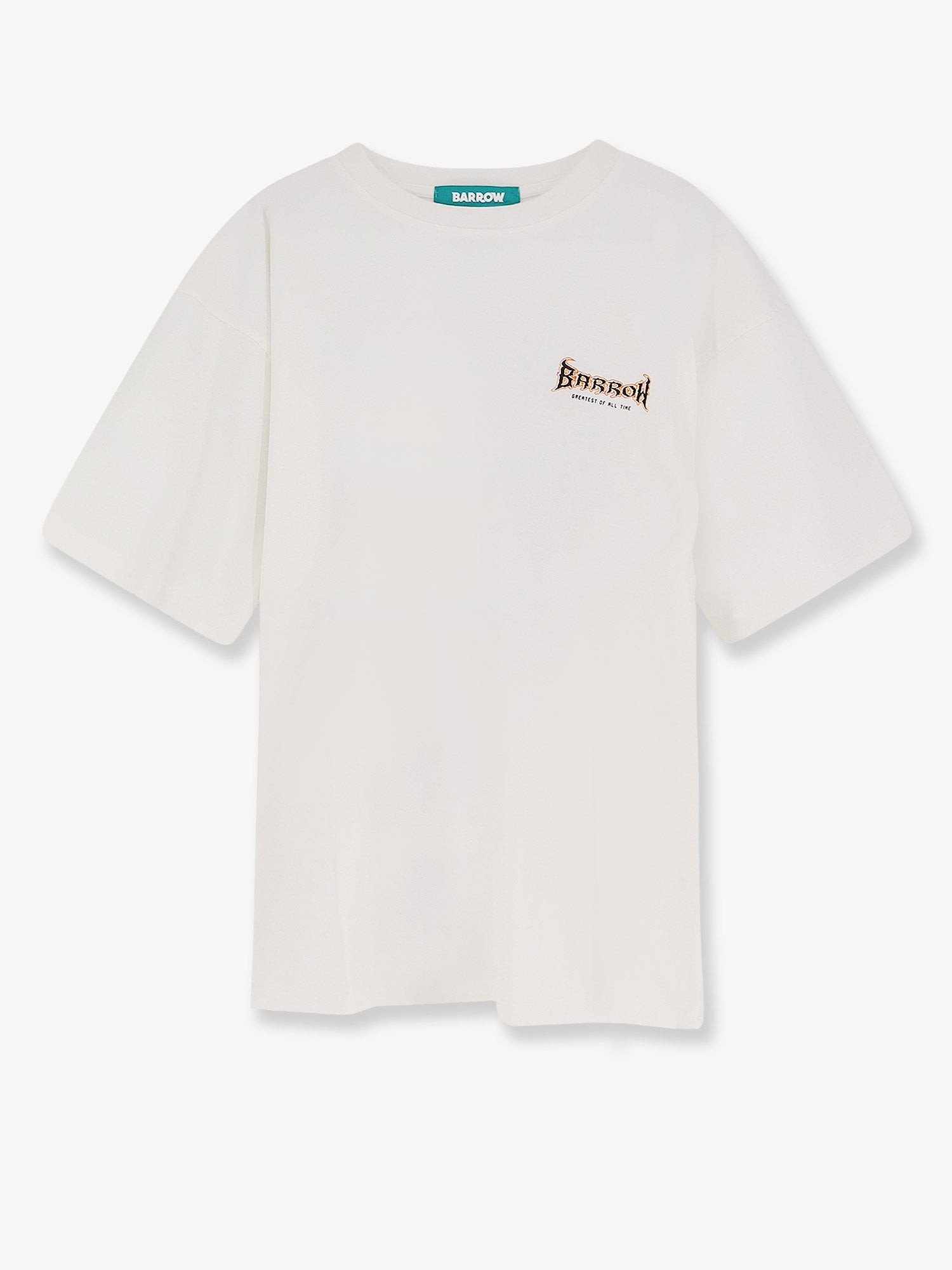 Cotton T-shirt with multicolored logo on the back