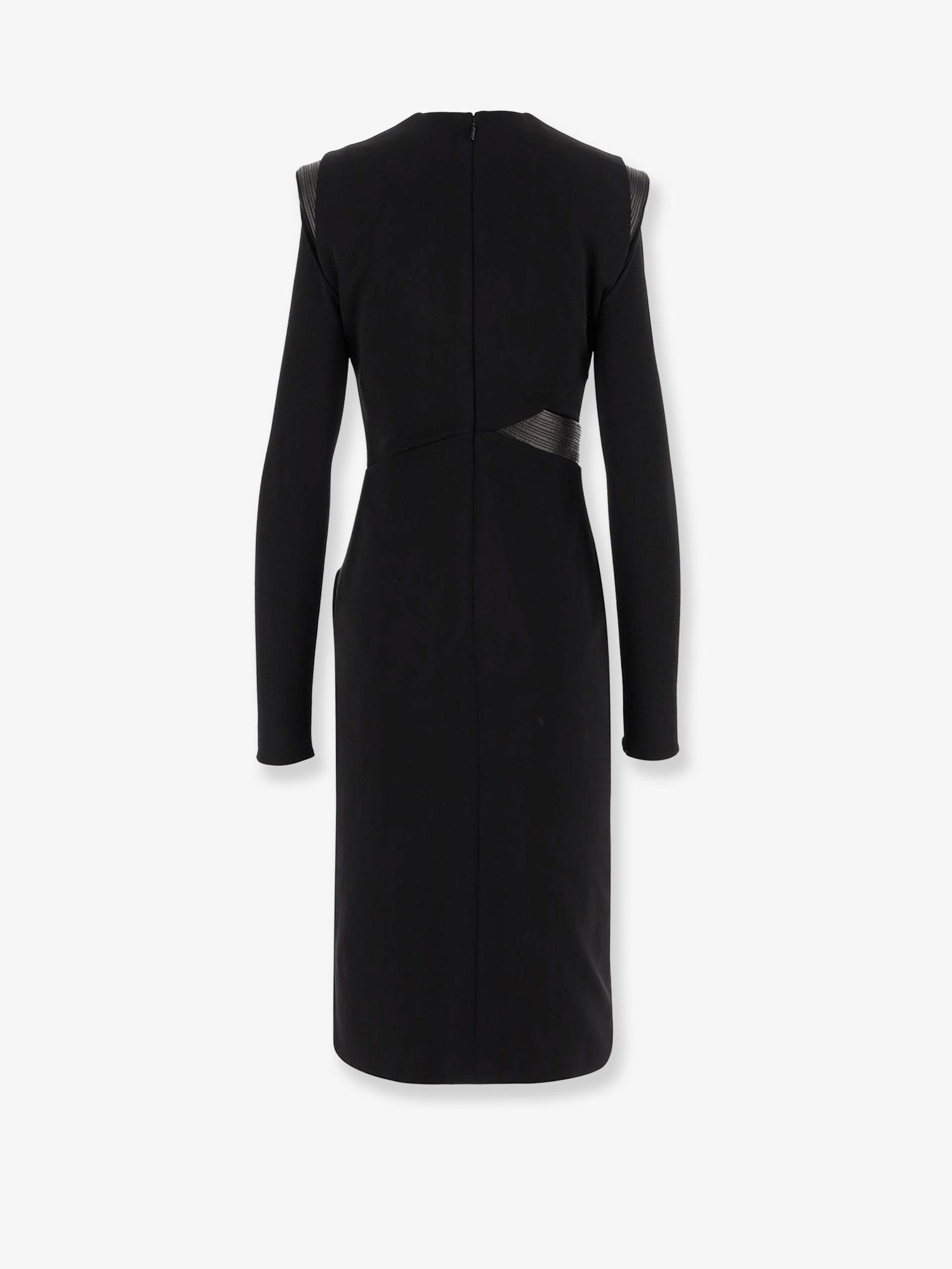 Crepe mini dress with V-neckline - Image 4