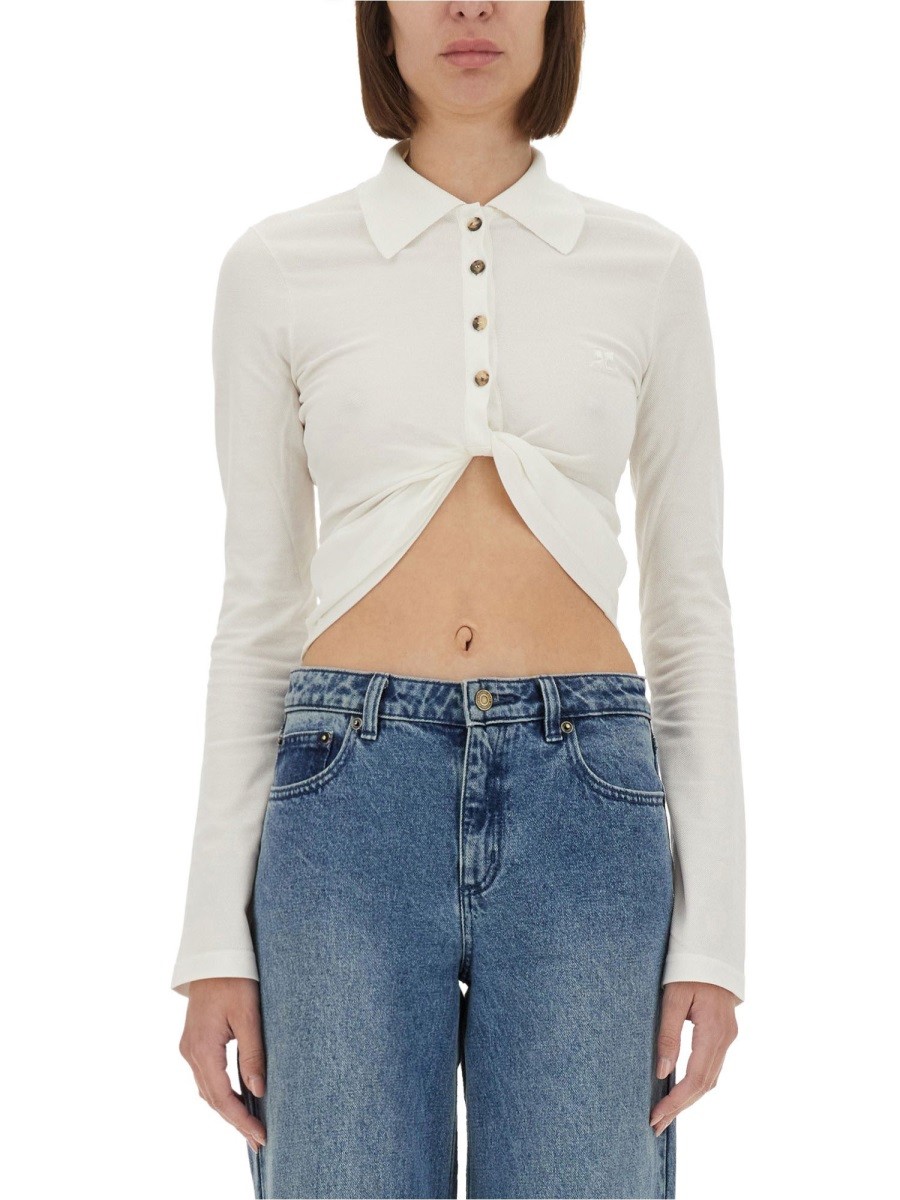 CROPPED POLO SHIRT "TWIST"