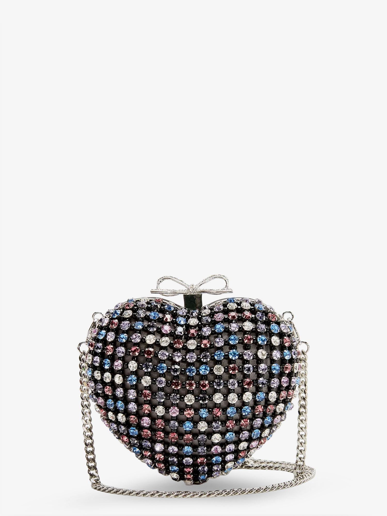 Crystal heart clutch bag - Image 3