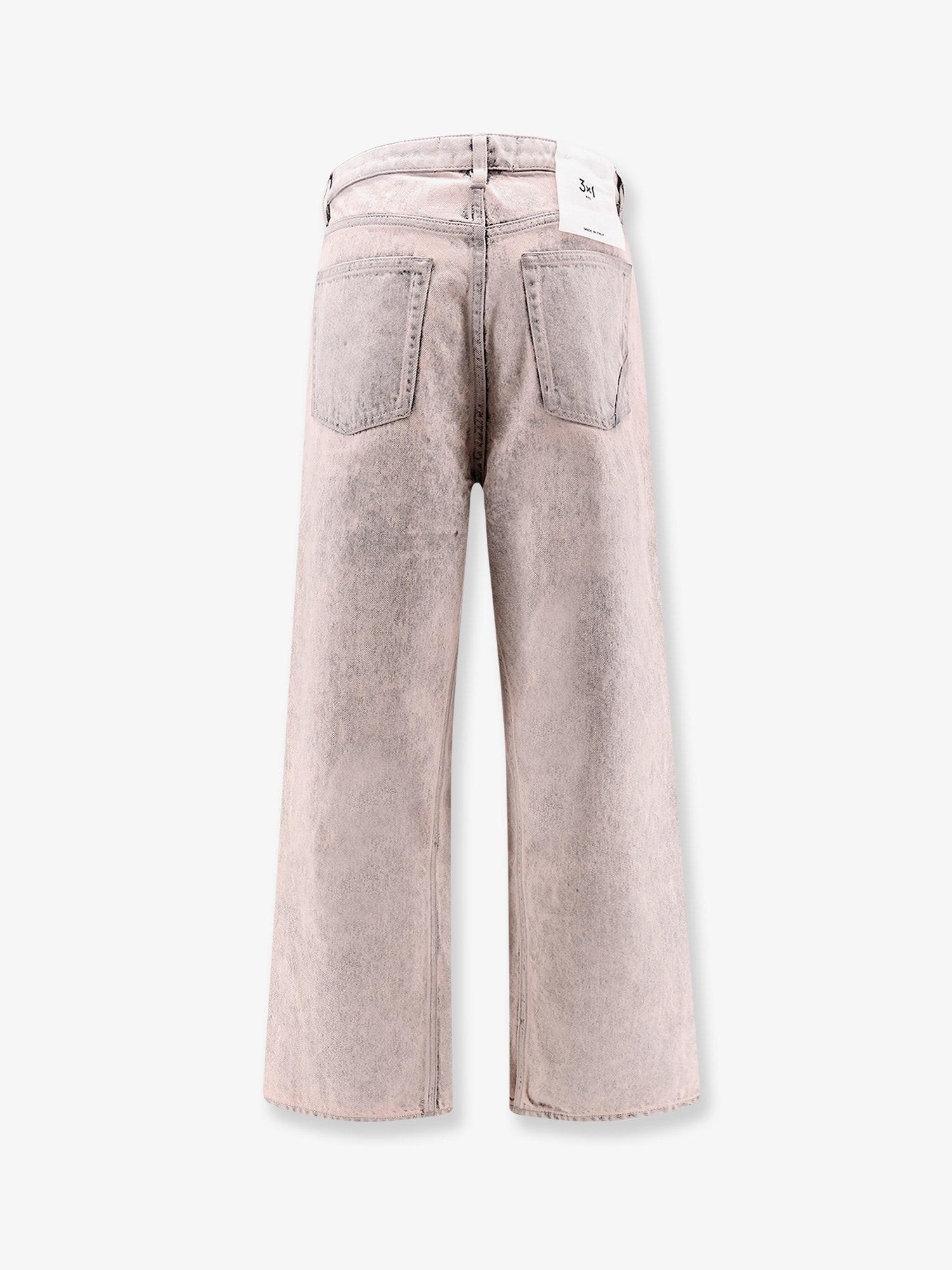 Denim jeans with bleached pattern - Image 2