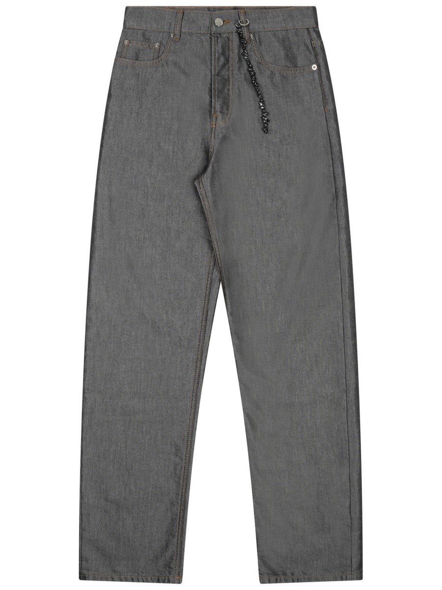 DENIM PANTS WITH CHAIN