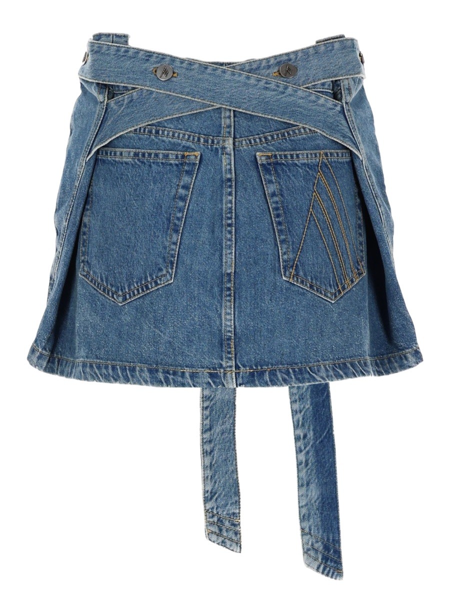 DENIM SKIRT WITH BELT - Image 3