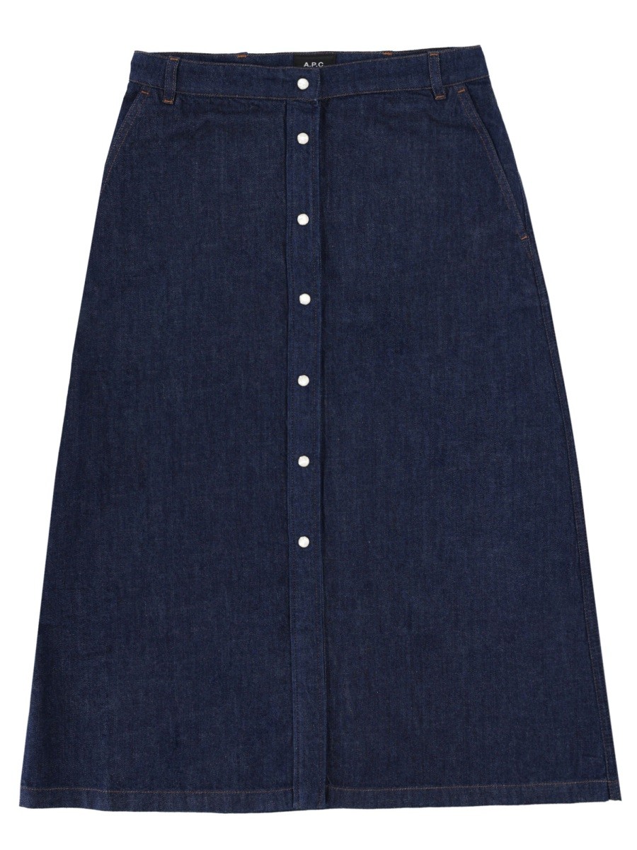 DENIM SKIRT WITH BUTTONS