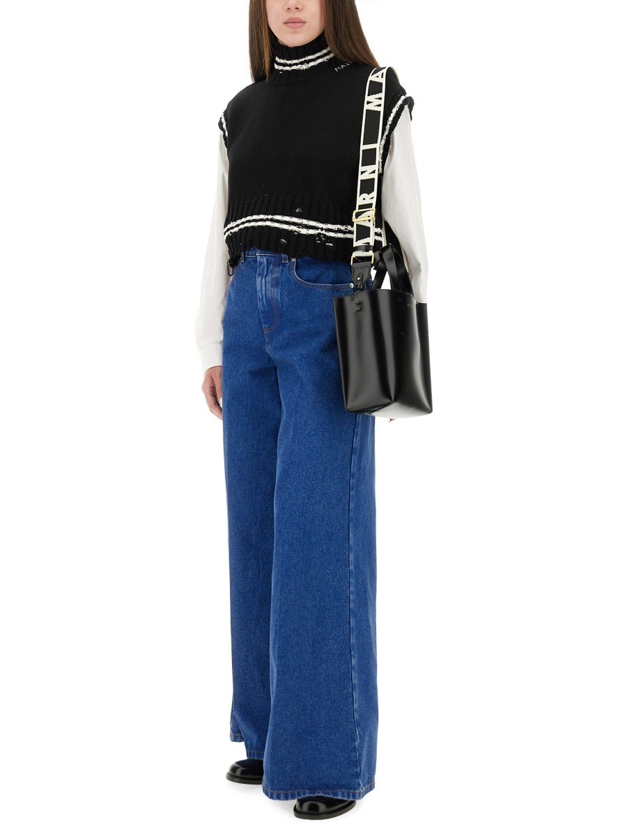 DENIM WIDE LEG JEANS - Image 2
