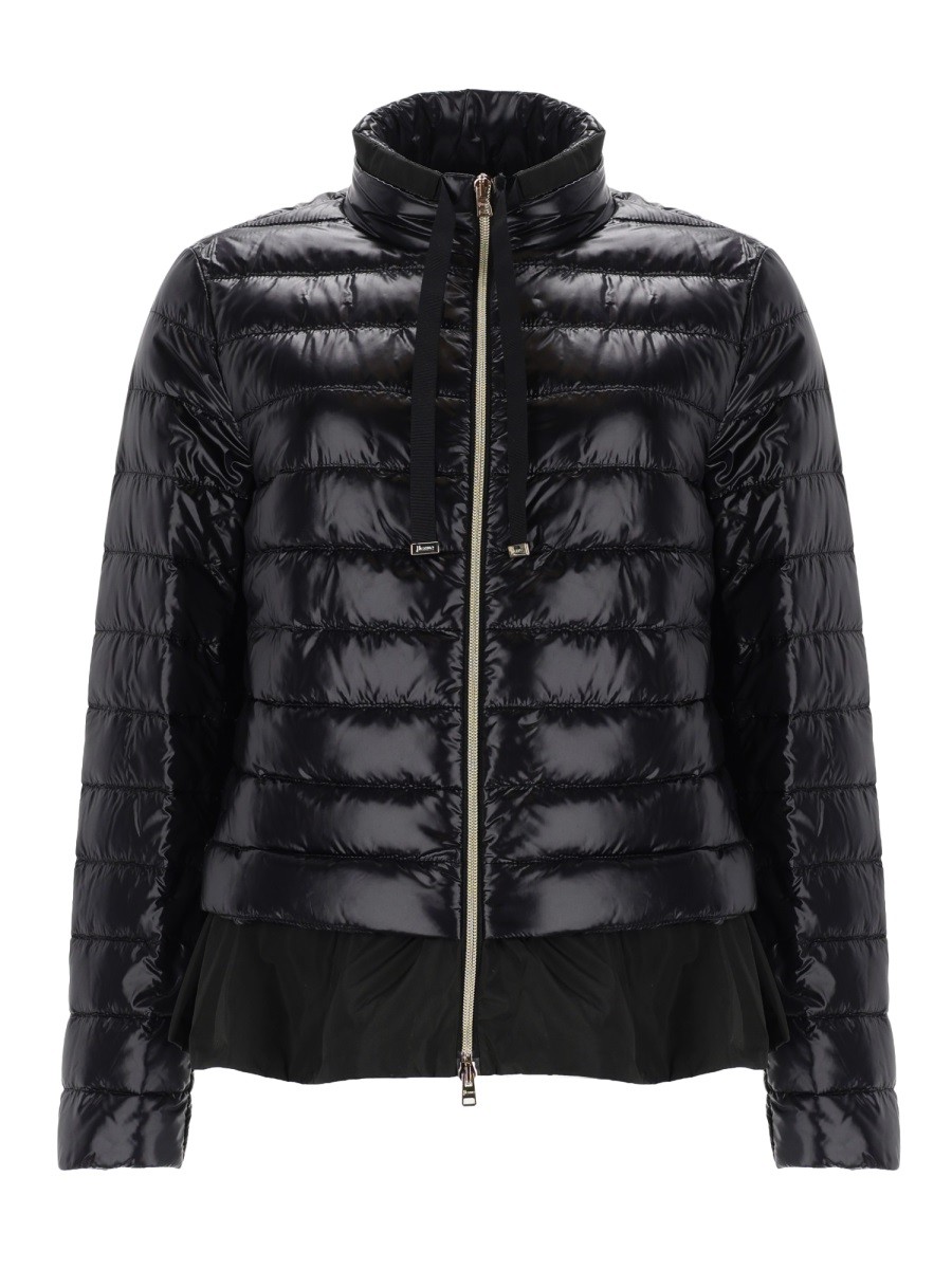 DOWN JACKET WITH RUFFLES